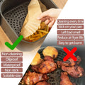 Air Fryer Paper 100pcs Disposable Air Frying Baking Paper Round Square Air Fryer Liners Baking Paper Air Fryer Accessories 50pcs