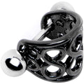 16G 3/8 Black Band Steel Bar Infinity Cartilage Cuff