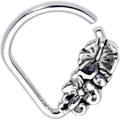 16G 5/16 Flowery Fun Ellipse Septum Ring