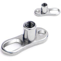 14G 2mm Rise 2 Hole Implant Grade Titanium Dermal Anchor Base