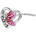 20G 7mm Clear Gem Butterfly Love Heart L Shape Nose Ring